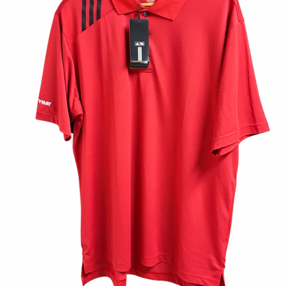 Adidas Mens Red Polo Shirt NWT